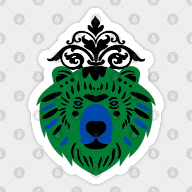 Green Bear with head jewelry Sticker by KQ1985